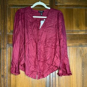 Elegant Burgundy Women's Top